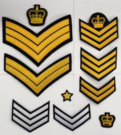 cloth chevrons and crowns